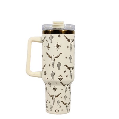 40 Oz. Vacuum Insulated Tumbler With Golden / Copper Under